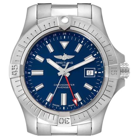 breitling avenger 2 gmt blue dial
